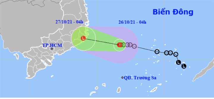 Áp thấp nhiệt đới giật cấp 9, cách Ninh Thuận và Khánh Hoà gần 300km - 1