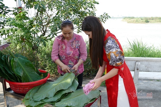 lang san xuat banh chung ha noi tat bat ngay cuoi nam