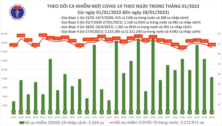 Thêm 14.929 ca COVID-19, Hà Nội vẫn nhiều nhất - 1