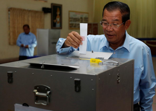 campuchia bau cu thuong vien dang cua hun sen du kien thang ap dao