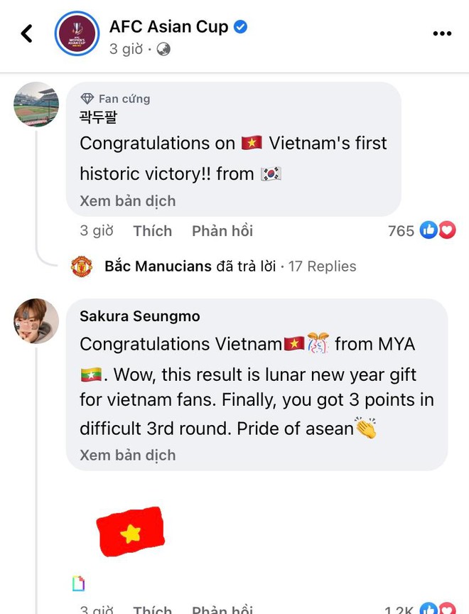 Cổ động viên châu Á chúc mừng tuyển Việt Nam có chiến thắng lịch sử ảnh 2