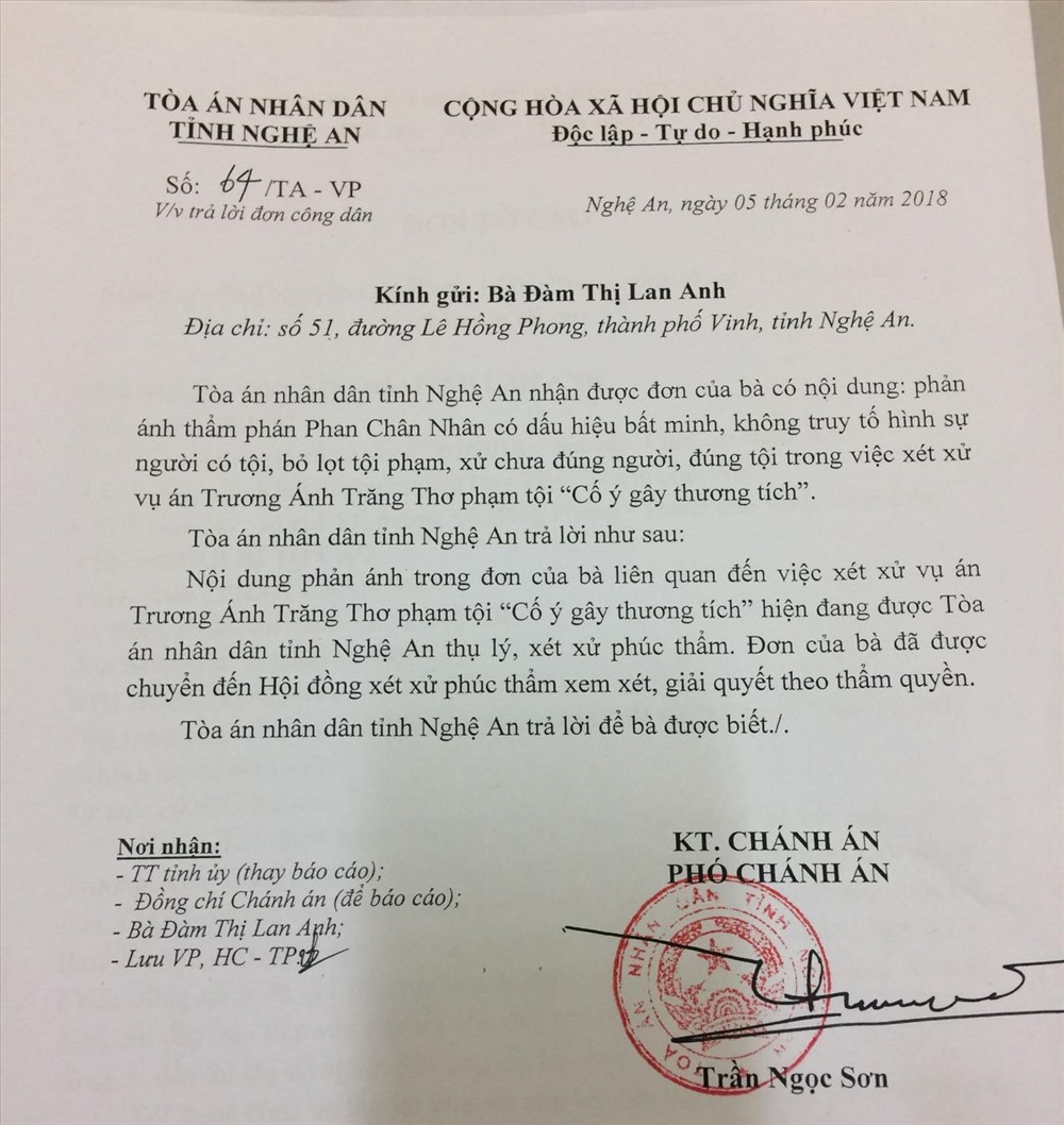 nghe an tham phan tand tp vinh bi to cao co dau hieu bat minh