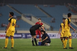 Hy hữu trọng tài bị chấn thương trận U23 Việt Nam - U23 Brunei