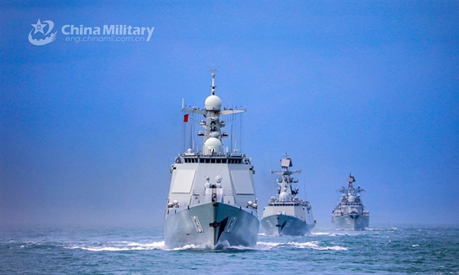 Trung Quốc vội vã tập trận trên biển trước khi Bộ tứ 'hội quân' ở Ấn Độ Dương - 1