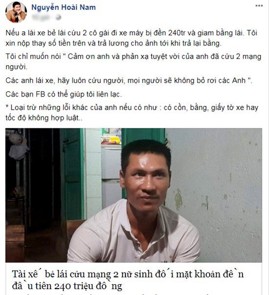 chong hoa khoi thu huong nhan den 240 trieu thay tai xe cuu nguoi