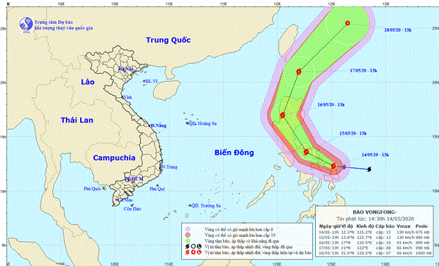 bao vongfong tiep tuc di chuyen voi suc gio manh nhat cap 12