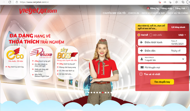 Vietjet Air ra mắt phi&ecirc;n bản website mới ảnh 1
