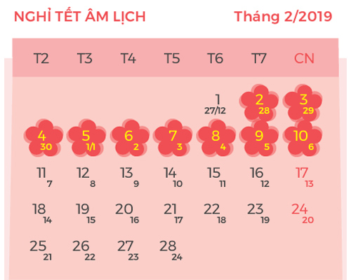 bo lao dong trinh chinh phu nghi tet nguyen dan 2019 trong 9 ngay