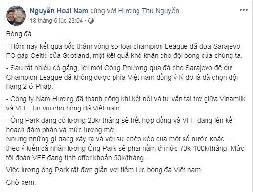 cong phuong tu choi doi du champions league chon thu viec o ligue 2