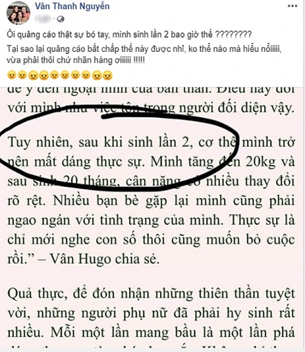 van hugo buc xuc vi bi loi dung quang cao qua 2 lan sinh no