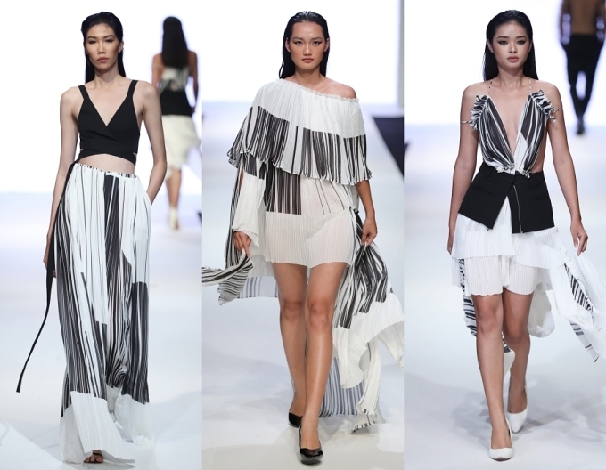 chung huyen thanh dien bra top tren san catwalk