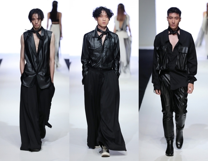 chung huyen thanh dien bra top tren san catwalk