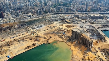 Vụ nổ cảng Beirut tạo hố sâu 43 mét