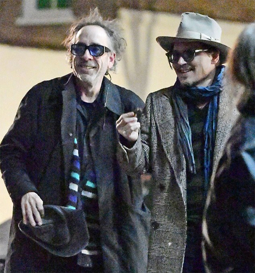 Johnny Depp đi chơi với đạo diễn Tim Burton ở London, tháng 1/2020.