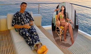 C. Ronaldo mặc kín mít, bạn gái sexy