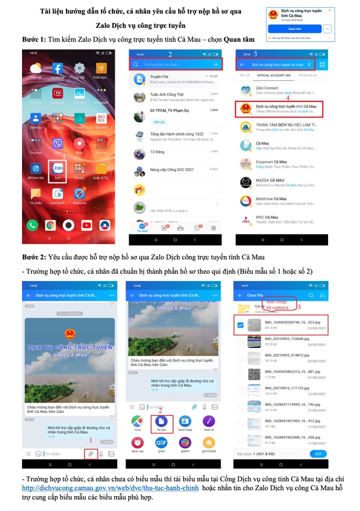 Cà Mau cấp giấy đi đường nhanh chóng qua Zalo - 2