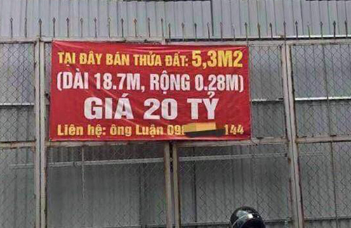 rao ban hon 5 m2 dat o ha noi gia 20 ty dong