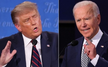 Ứng viên Biden giành lợi thế dù bị ông Trump tấn công dồn dập trong tranh luận bầu cử