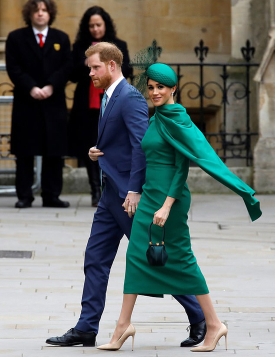 Vợ chồng Harry - Meghan dự sự kiện cuối trước khi rời hoàng gia hôm 9/3 tại Tu viện Westminster, London. Ảnh: AFP.
