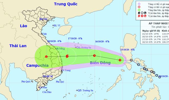 Áp thấp nhiệt đới đi vào Biển Đông, khả năng mạnh lên thành bão giật cấp 10 - 1