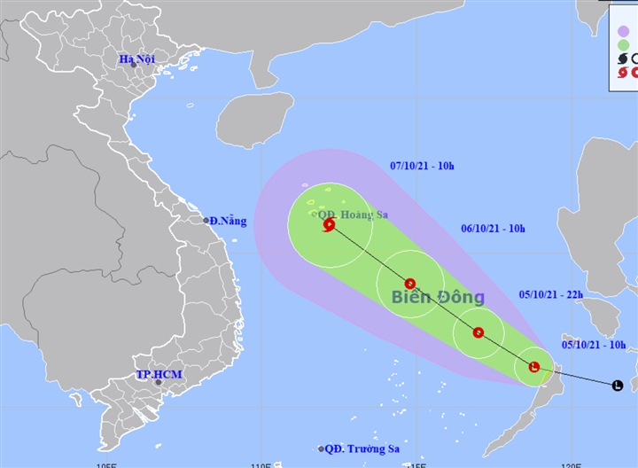Vùng áp thấp đi vào Biển Đông, khả năng mạnh thành áp thấp nhiệt đới - 1