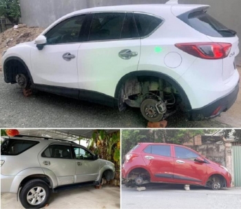 Bắt "siêu trộm" bánh xe ô tô ở Nghệ An