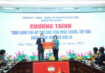 Hà Nội hỗ trợ 7 tỉnh miền Trung và Tây Bắc khắc phục hậu quả bão lũ