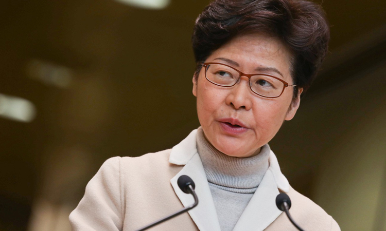 carrie lam quyet khong nhuong bo nguoi bieu tinh