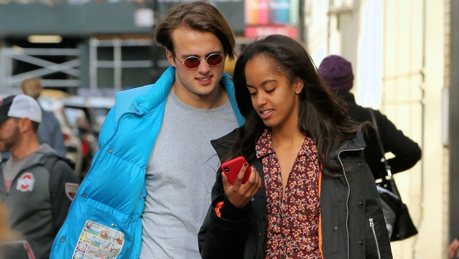 Malia Obama và bạn trai Rory Farquharson. Ảnh: NYP.