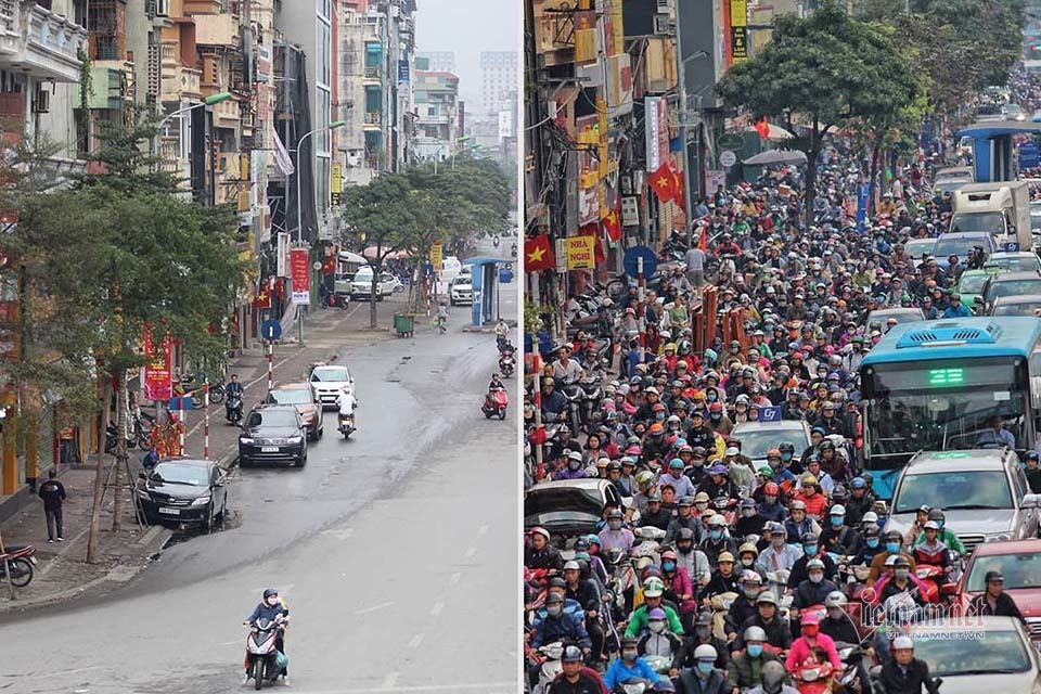 ky dieu ha noi sang mung 1 tet duong pho bong thenh thang