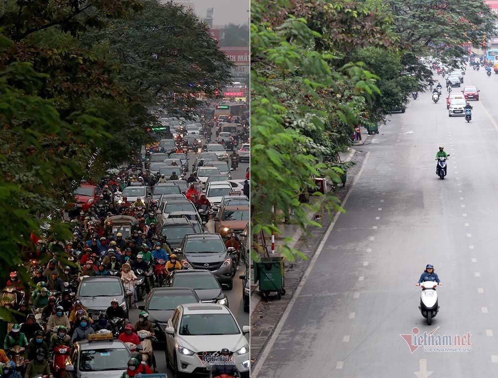 ky dieu ha noi sang mung 1 tet duong pho bong thenh thang