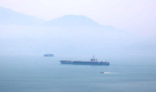 tau san bay uss carl vinson da vao vung bien cang tien sa