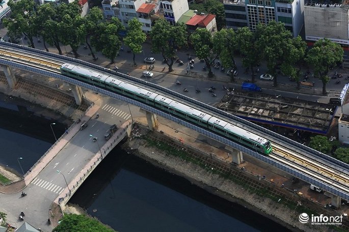 anh tau duong sat tren cao cat linh ha dong chay thu tren pho ha noi