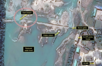 Vỡ đập gần nhà máy hạt nhân Triều Tiên