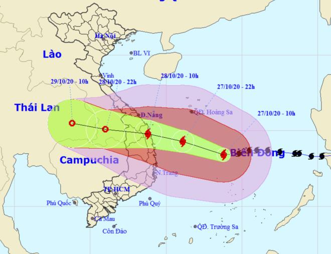 Bão số 9 giật cấp 17 lao nhanh vào Đà Nẵng - Phú Yên, sóng biển cao từ 8-10m - 1