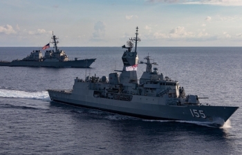 Tàu chiến Mỹ, Australia diễn tập trên Biển Đông