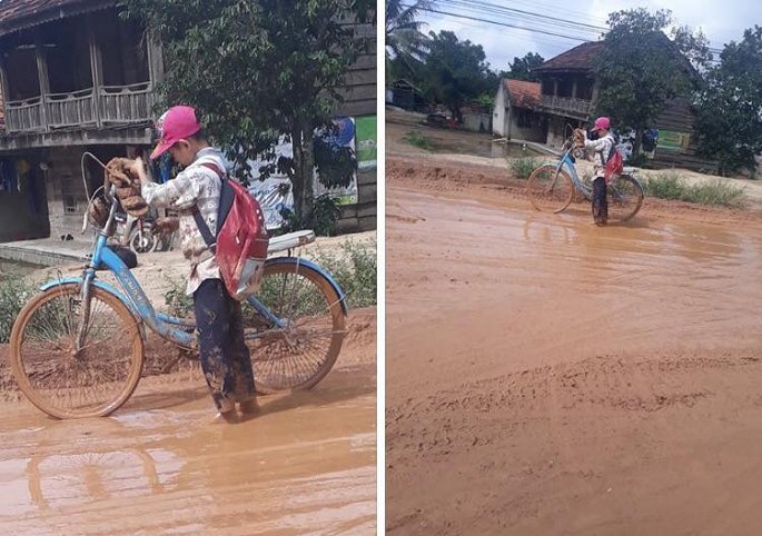 xot xa canh hoc sinh dau toc lam lem loi bun den truong o dak lak