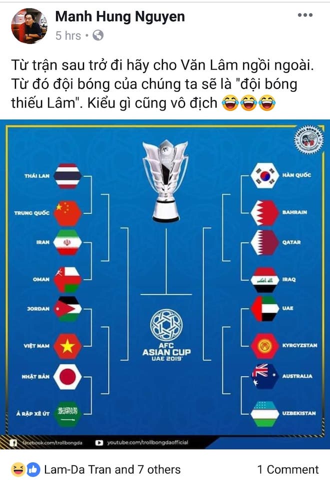 dan mang nghi gi khi viet nam vao vong 18 asian cup 2019