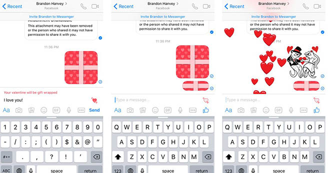 facebook quang ba messenger la noi hen ho cho tinh nhan ngay valentine