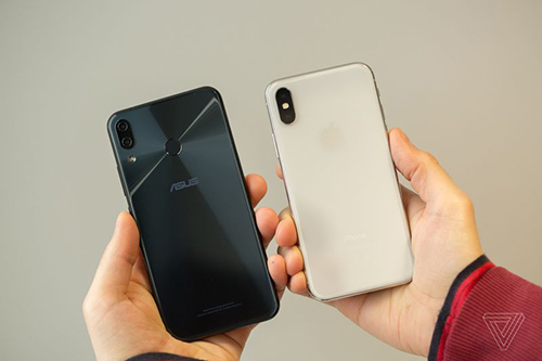 asus ra zenfone 5 thiet ke giong iphone x