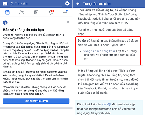 facebook bat dau thong bao nhung tai khoan viet bi loi dung du lieu