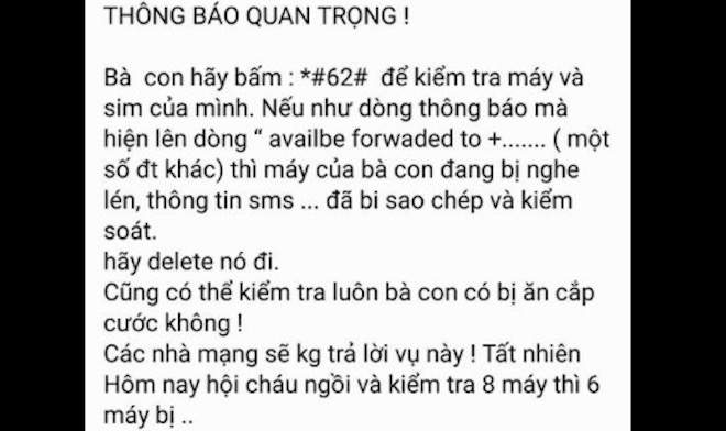 thuc hu ma 62 giup kiem tra dien thoai co bi nghe len hay khong