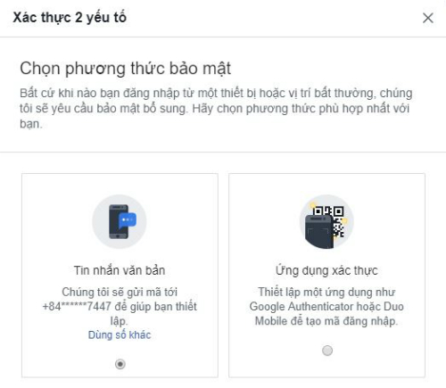 facebook cho phep xac minh hai buoc bang ung dung ngoai