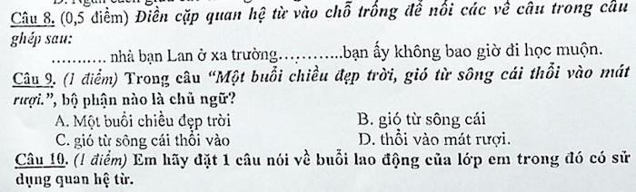 dan mang tranh luan ve chu ngu cua mot cau hoi tieng viet