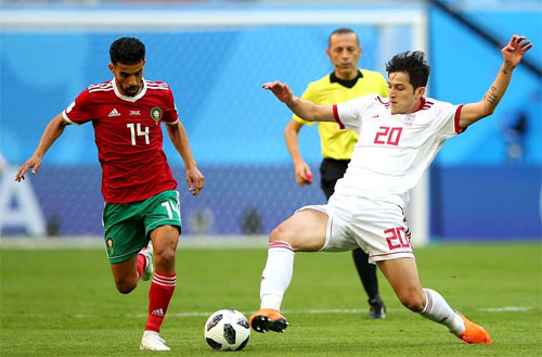 iran ha morocco nho ban phan luoi phut bu gio o world cup 2018