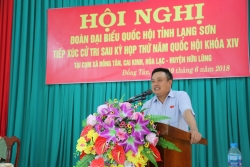 Chủ tịch HĐTV Tập đoàn Dầu khí Việt Nam Trần Sỹ Thanh tiếp xúc cử tri huyện Hữu Lũng, tỉnh Lạng Sơn