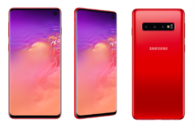 hot galaxy s10 chuan bi co mau do cardinal