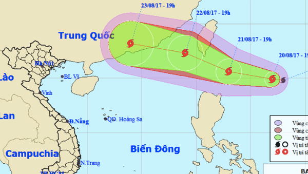 Bão giật cấp 10 xuất hiện gần biển Đông bao giat cap 10 xuat hien gan bien dong