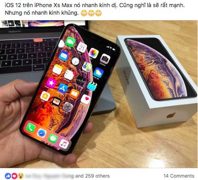 som so huu iphone xs max dan mang noi gi ve sieu pham nay