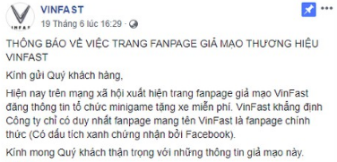 tai dien chieu lua tang xe vinfast tren mang xa hoi